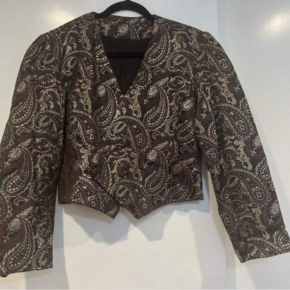 Western Pleasure Show Horse Showmanship Womens Jacket Paisley Short Blazer READ* - Picture 3 of 9